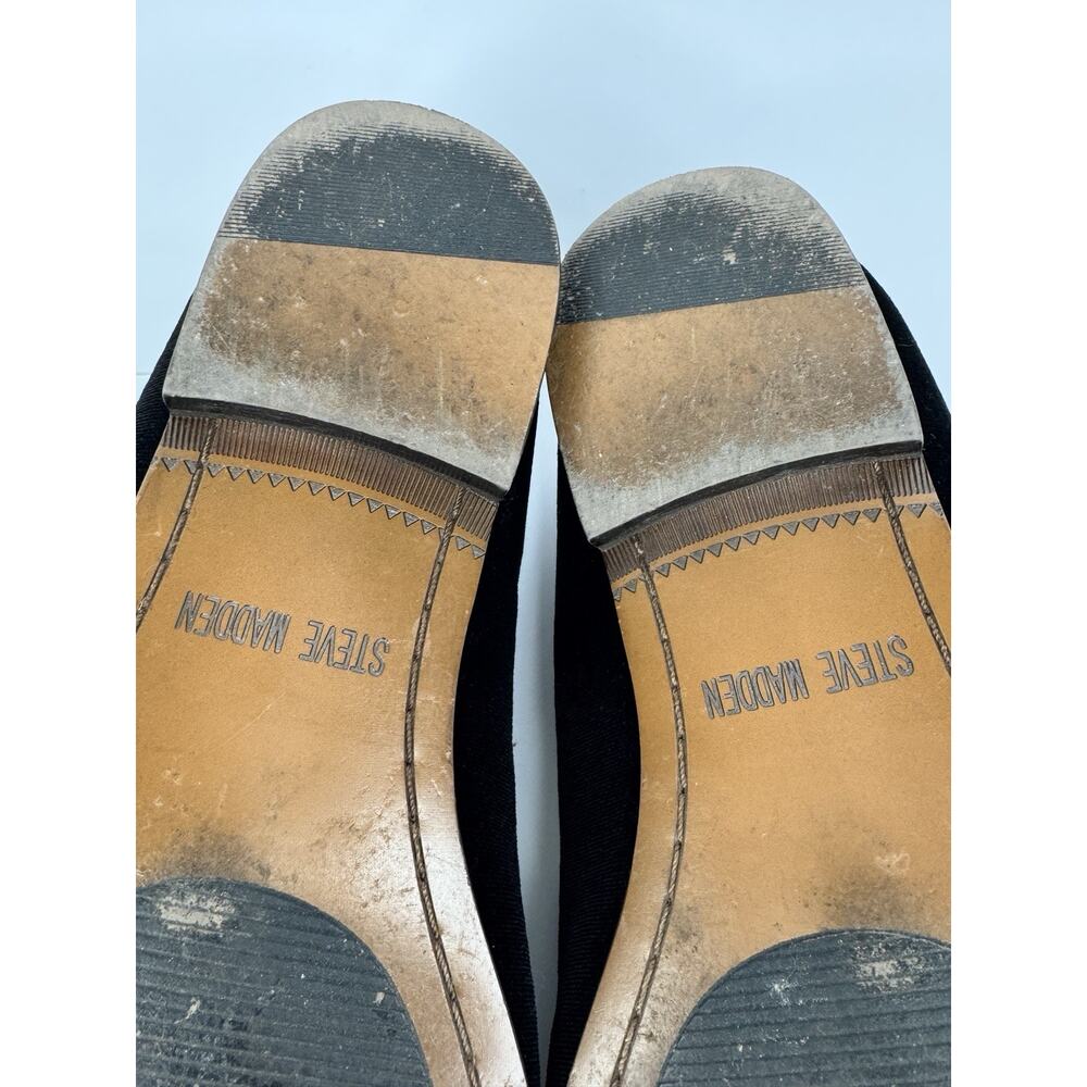 Steve Madden Men’s Leonardo Embroidered Crown Loafers Size 10 Black Velvet Shoes - Picture 12 of 13